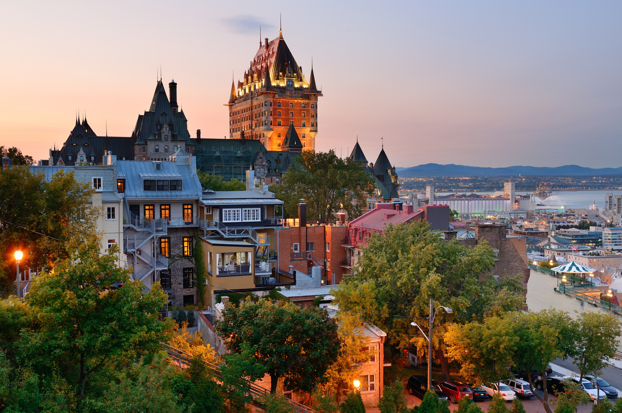 Quebec City skyline with Chateau Frontenac at sunset viewed from hill -- Coalition Forms to Push for Expanded iGaming in Québec