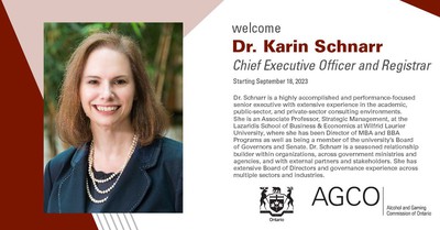 Ontario’s iGaming Regulator Appoints Dr. Karin Schnarr as New CEO