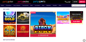 partycasino Ontario online casino homepage slots