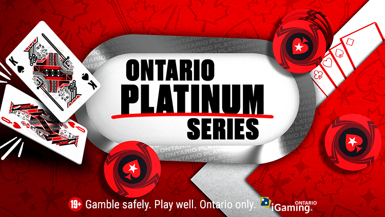 promo image for pokerstars ontario platinum series, the first-ever online poker tournament held in Canada's newest regulated market.