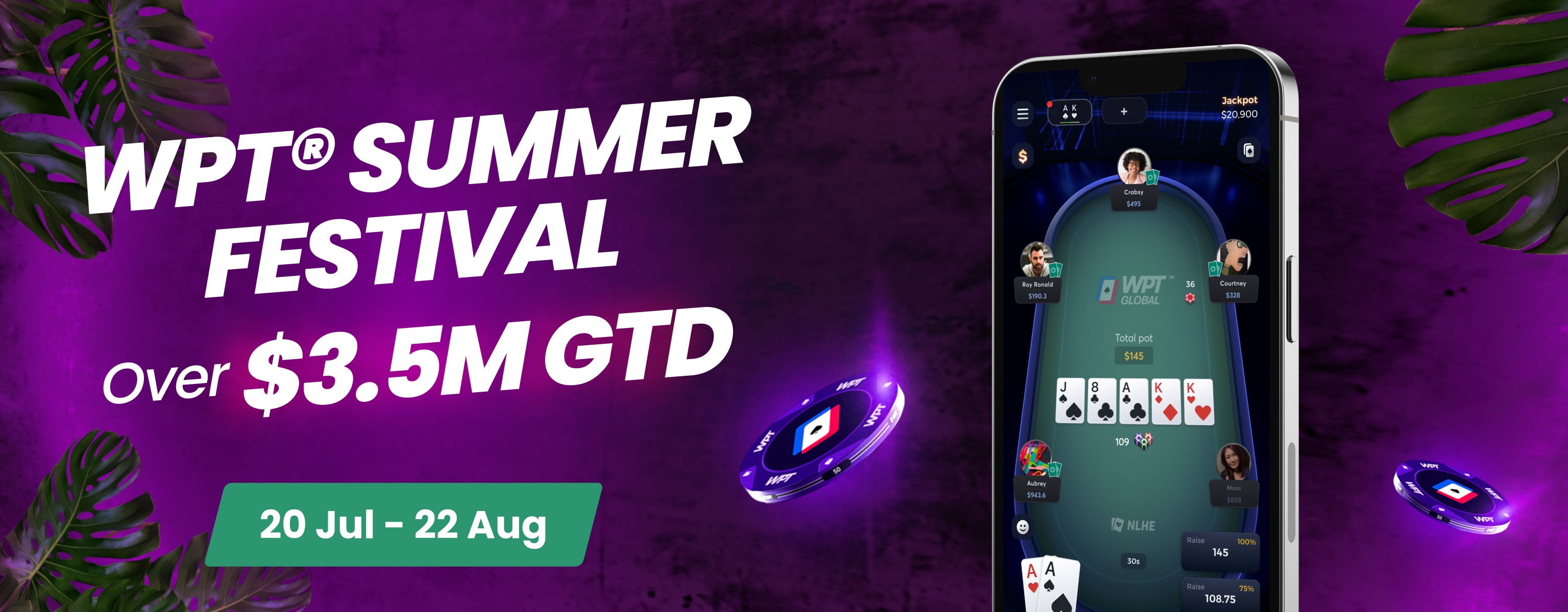 WPT Global's Inaugural Summer Festival Entering Its Final Stretch