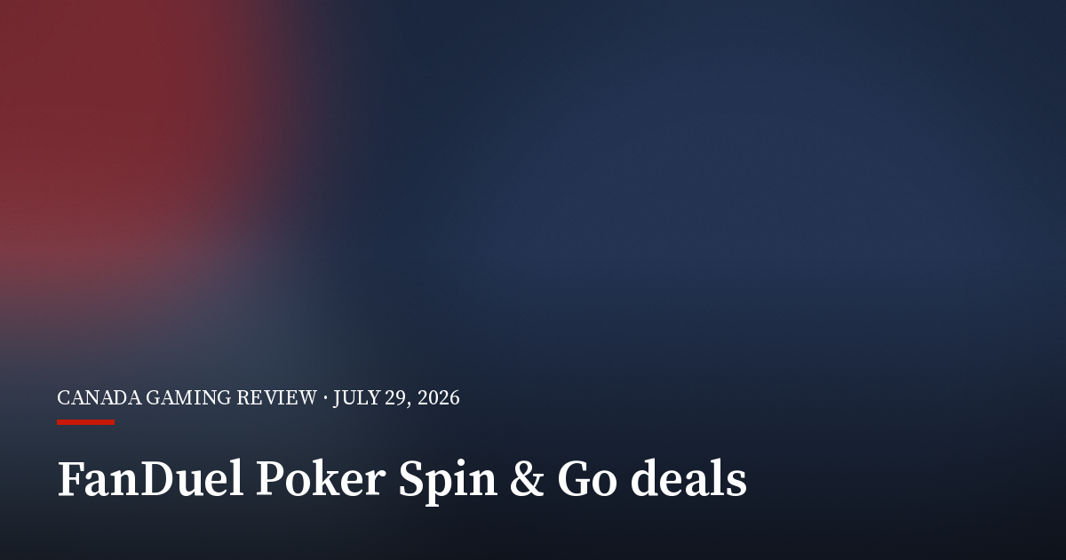 FanDuel Poker Adds Rare Deal-Making to Spin & Go Games