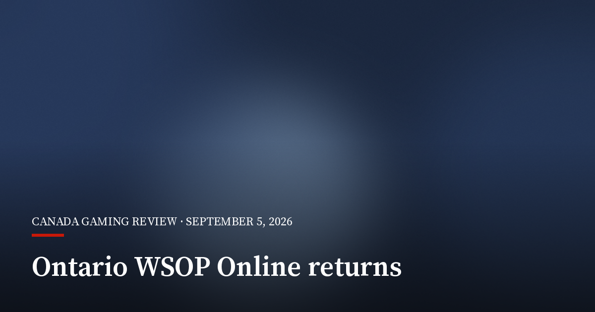 GGPoker Brings Back Ontario WSOP Online With C$1 Million Main Event