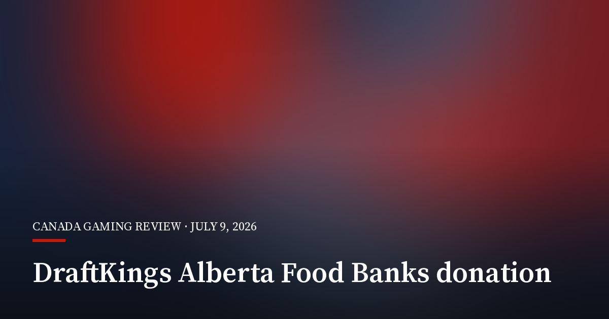 DraftKings Pairs Alberta Launch With $150,000 Food Banks Alberta Donation