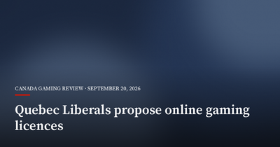 Quebec Liberal Leader Proposes Licensing Regime for Online Gaming