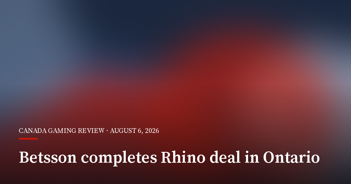 Betsson Completes Rhino Deal and Returns to Ontario
