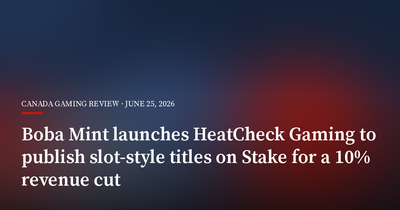 Boba Mint Launches HeatCheck Gaming to Publish Slot-Style Titles on Stake for a 10% Revenue Cut